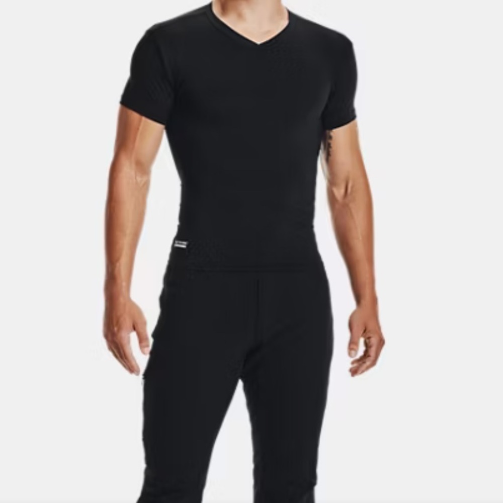 Under Armour Tactical HeatGear® Compression Men's V-Neck T-Shirt Black XL - Picture 8 of 13
